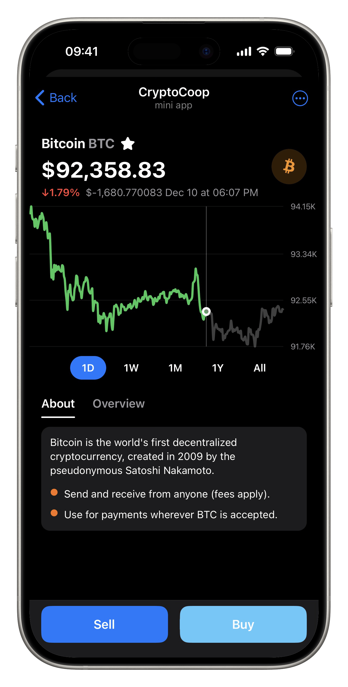Cryptocoop interface